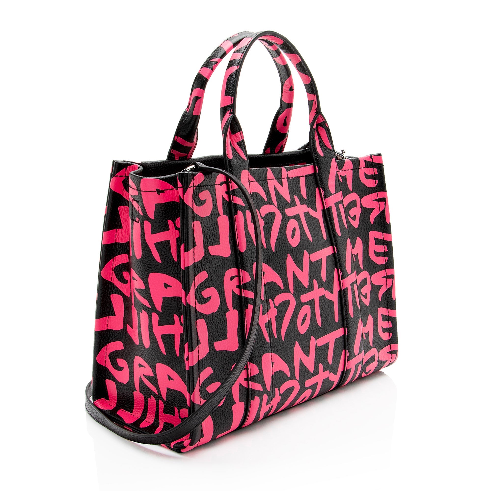 Marc Jacobs x Stephen Sprouce Leather Graffiti The Tote Medium Bag