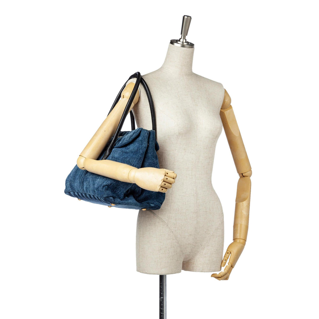 Miu Miu Biker Denim Tote Bag (SHG-12597)