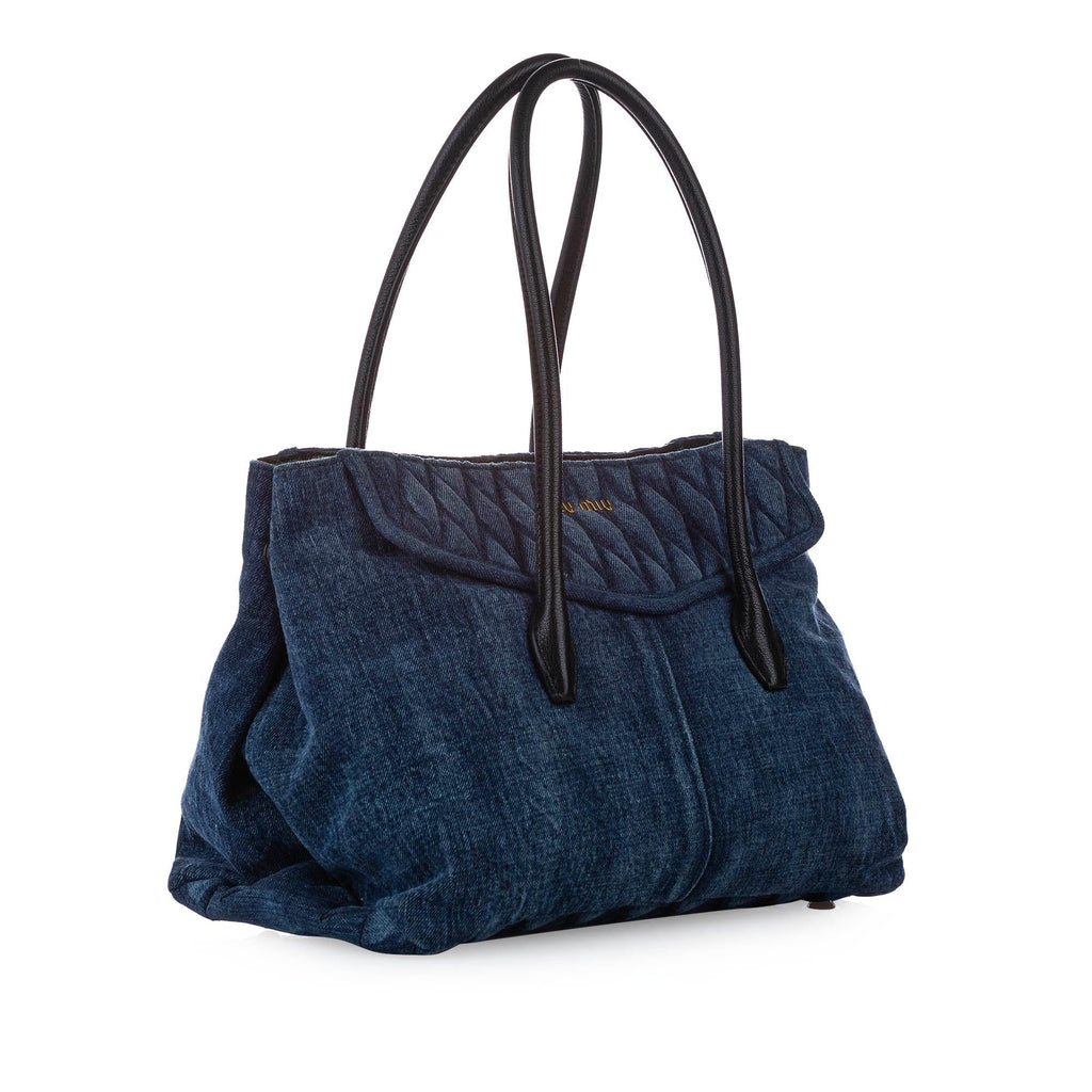 Miu Miu Biker Denim Tote Bag (SHG-12597)