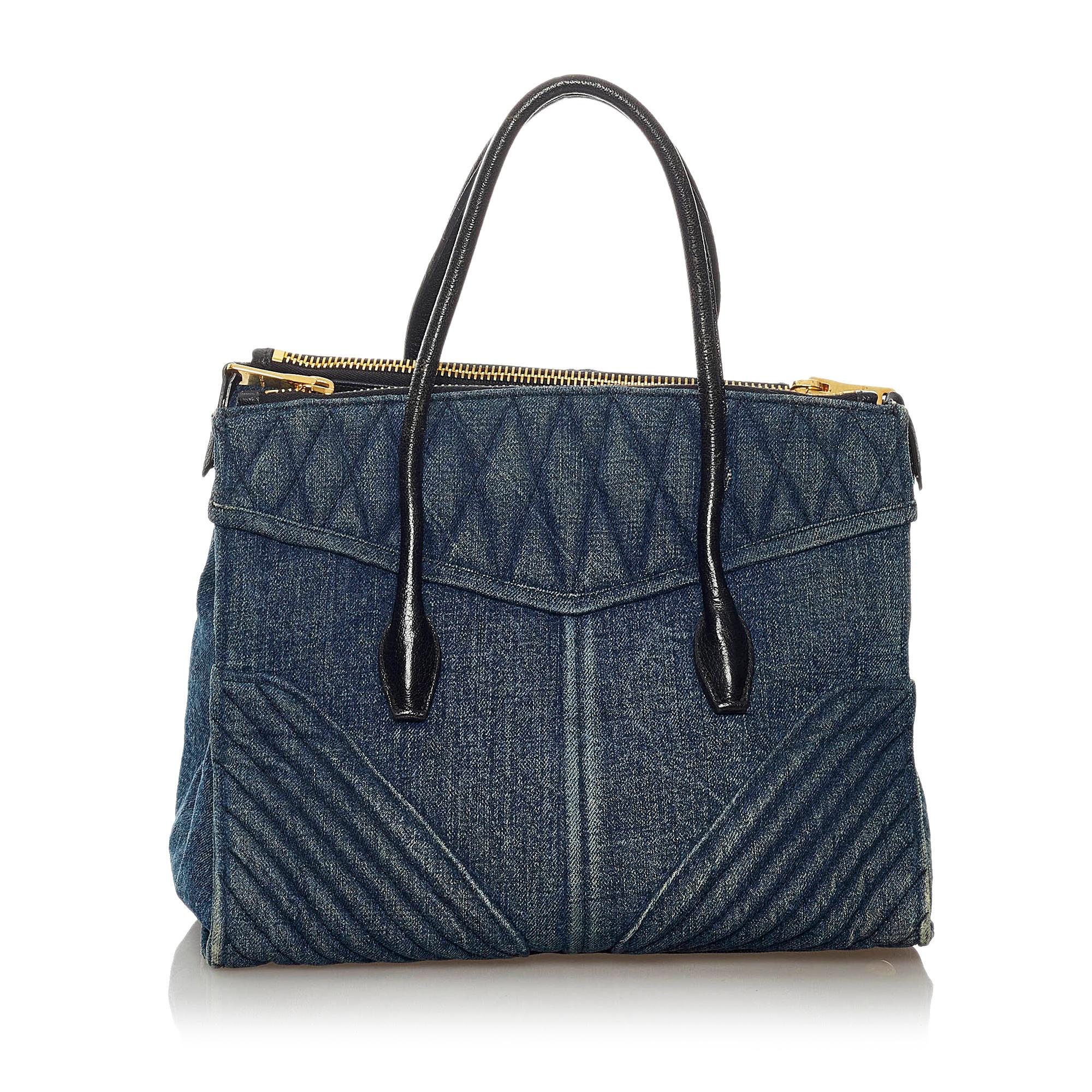 Miu Miu Biker Denim Tote Bag (SHG-28965)