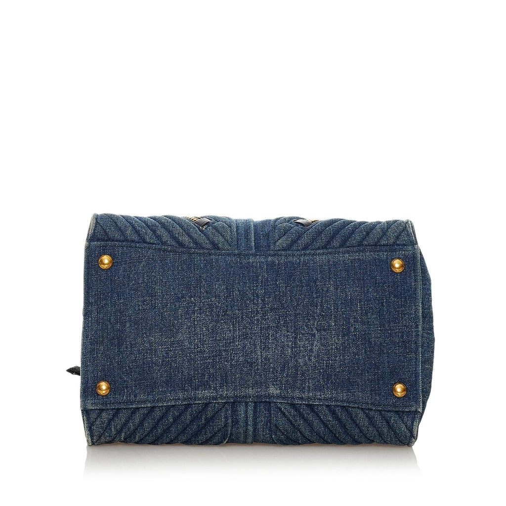 Miu Miu Biker Denim Tote Bag (SHG-28965)
