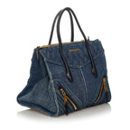 Miu Miu Biker Denim Tote Bag (SHG-28965)