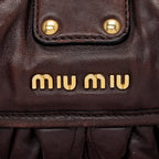Miu Miu Calfskin Lux Matelasse Coffer Shoulder Bag (SHF-14874)