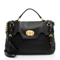 Miu Miu Cervo Turn Lock Flap Top Handle (SHF-l9fCUH)