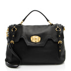 Miu Miu Cervo Turn Lock Flap Top Handle (SHF-l9fCUH)