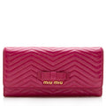 Miu Miu Chevron Leather Flap Wallet (SHF-17863)