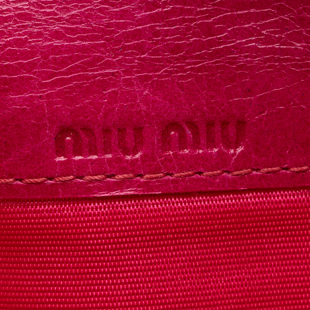 Miu Miu Chevron Leather Flap Wallet (SHF-17863)