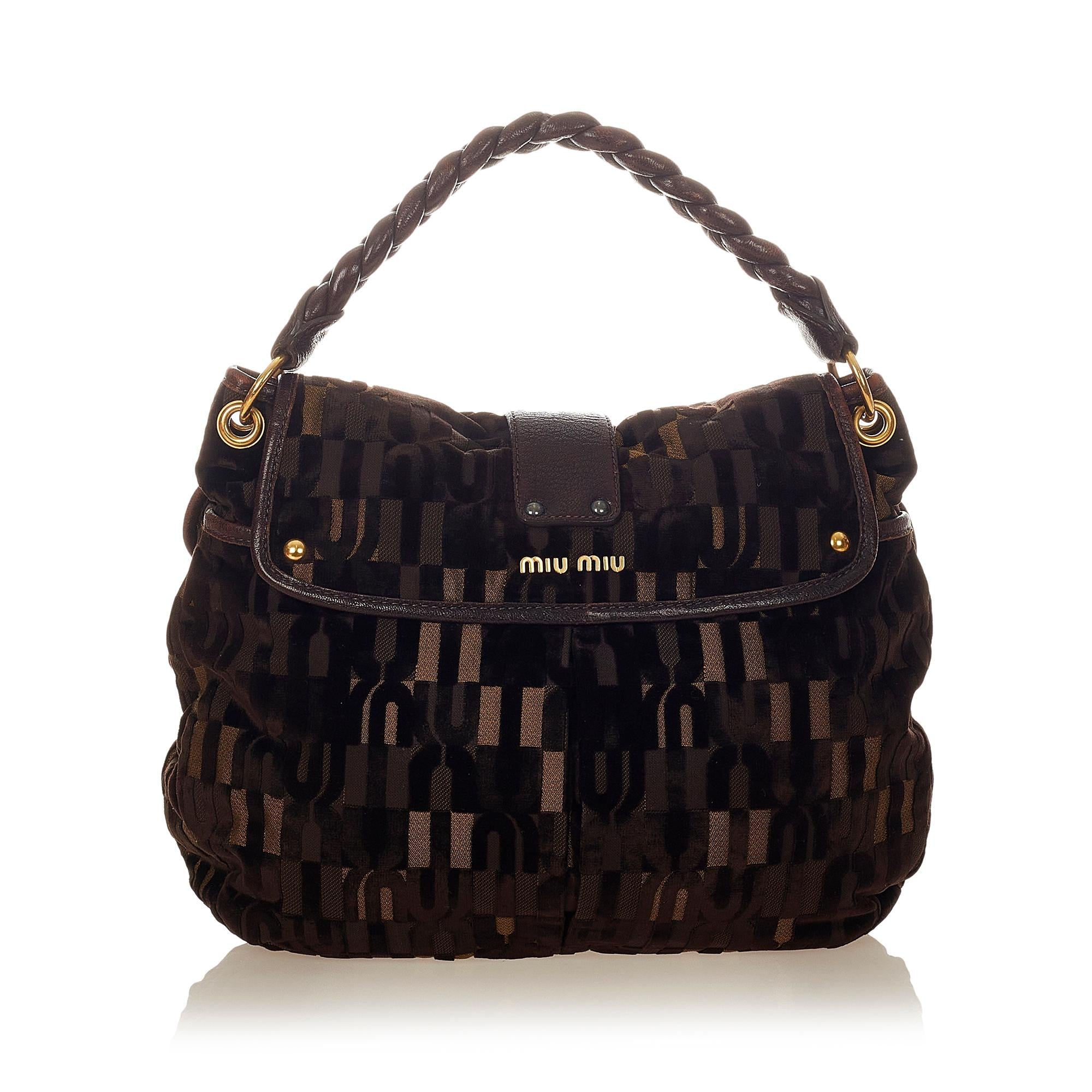 Miu Miu Coffer Canvas Satchel (SHG-26601)