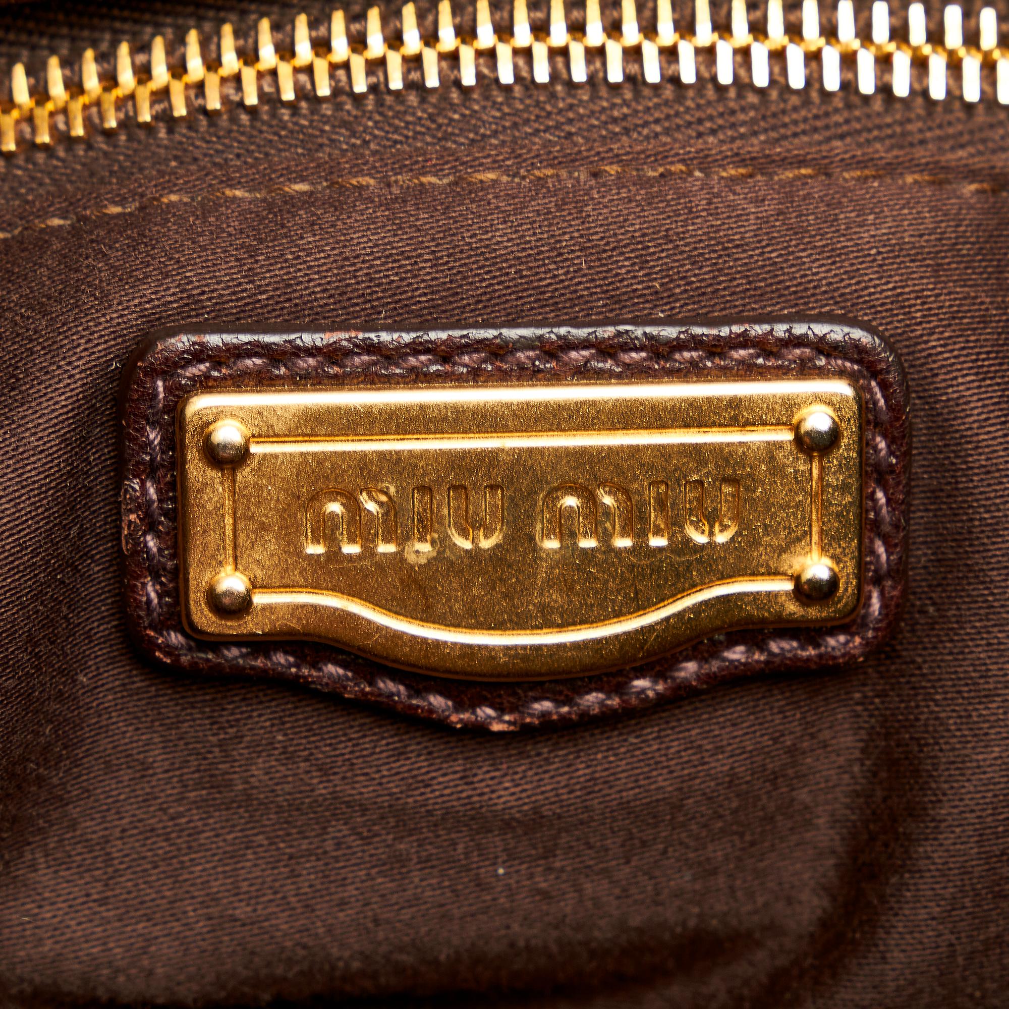 Miu Miu Coffer Canvas Satchel (SHG-26601)