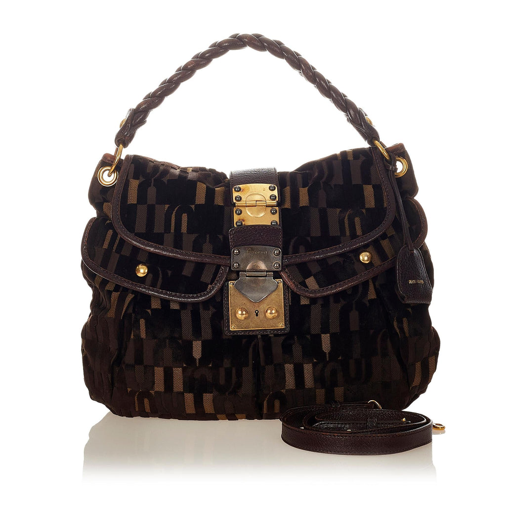 Miu Miu Coffer Canvas Satchel (SHG-26601)