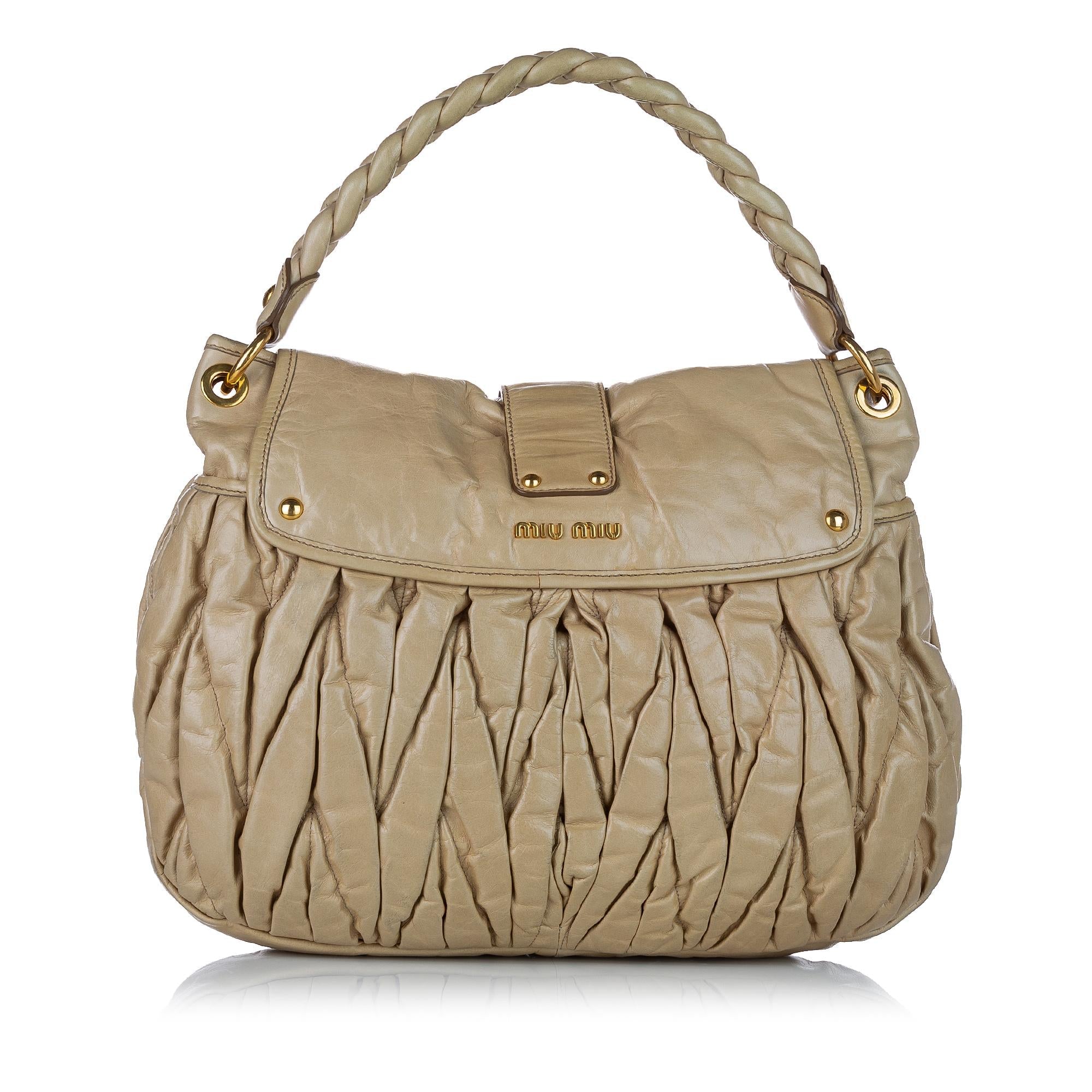 Miu Miu Coffer Leather Satchel (SHG-24045)