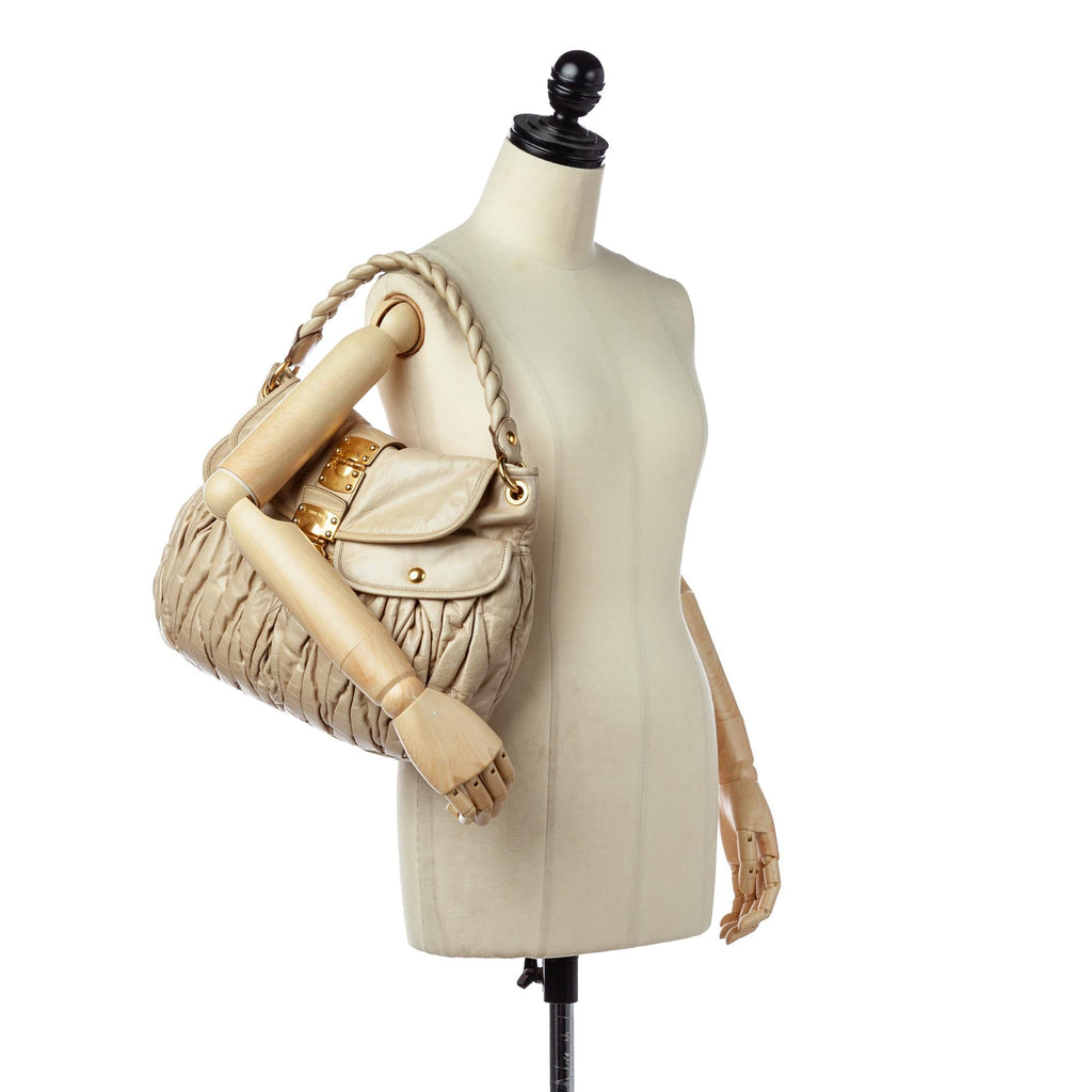 Miu Miu Coffer Leather Satchel (SHG-24045)