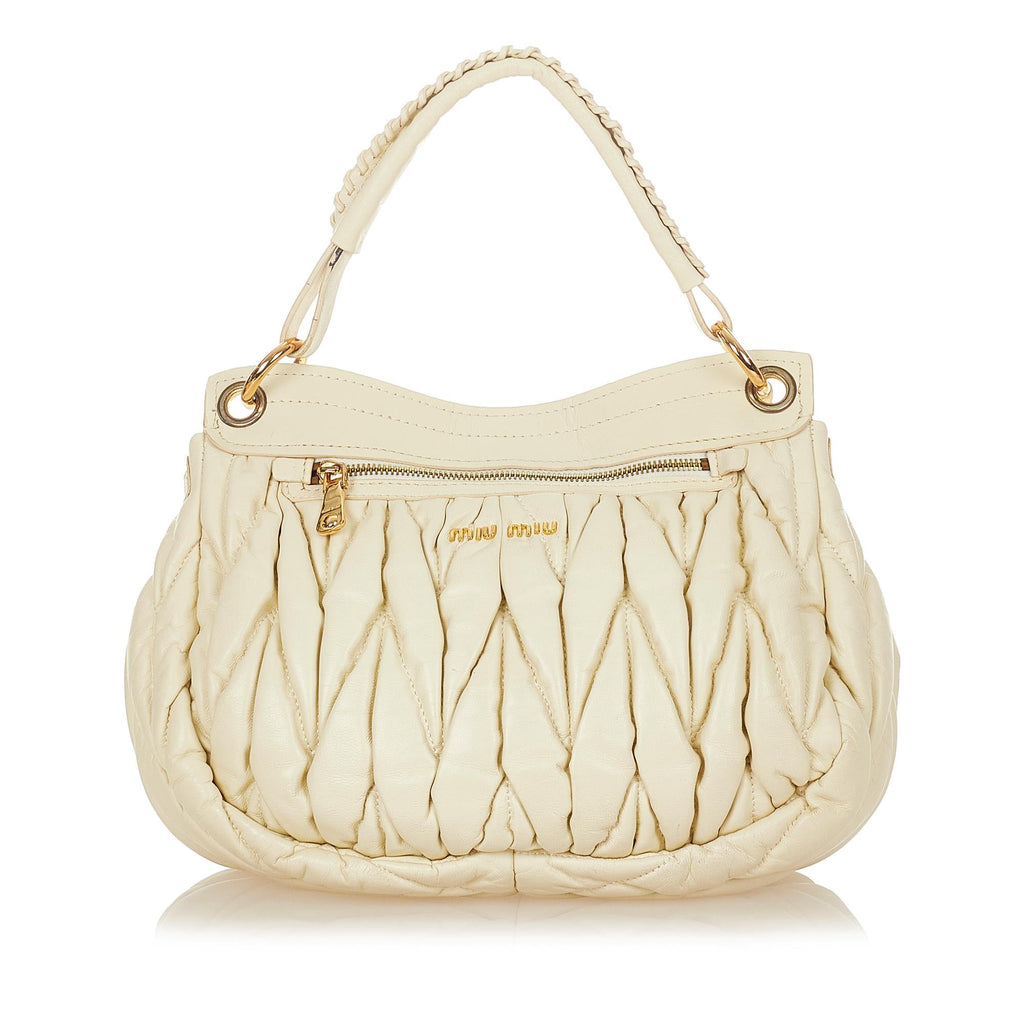 Miu Miu Coffer Leather Satchel (SHG-26061)