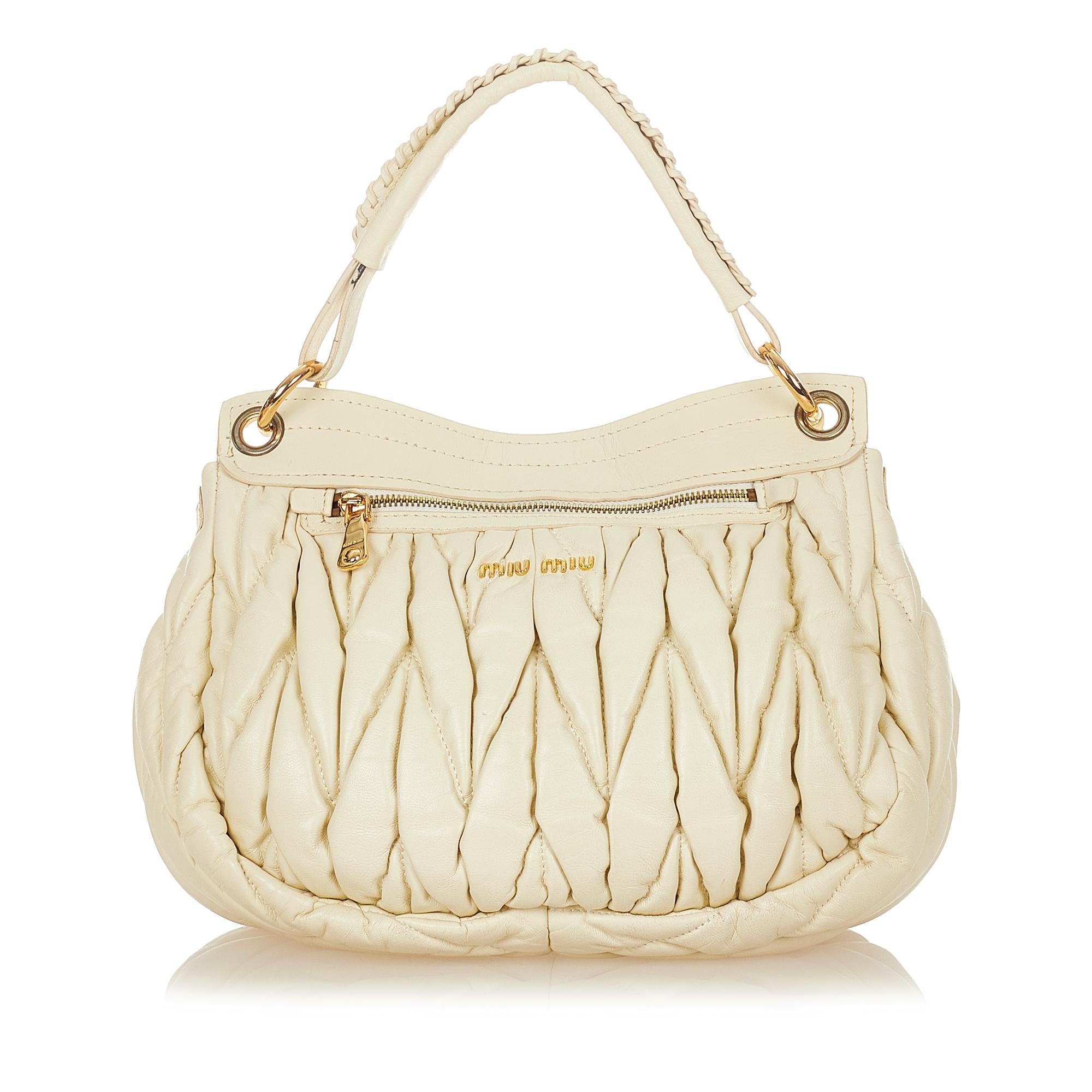 Miu Miu Coffer Leather Satchel (SHG-26061)