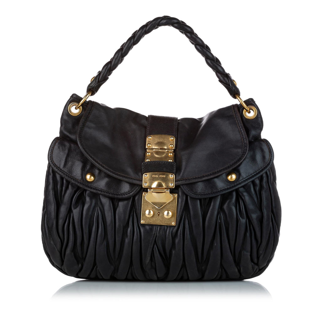 Miu Miu Coffer Leather Satchel (SHG-27025)