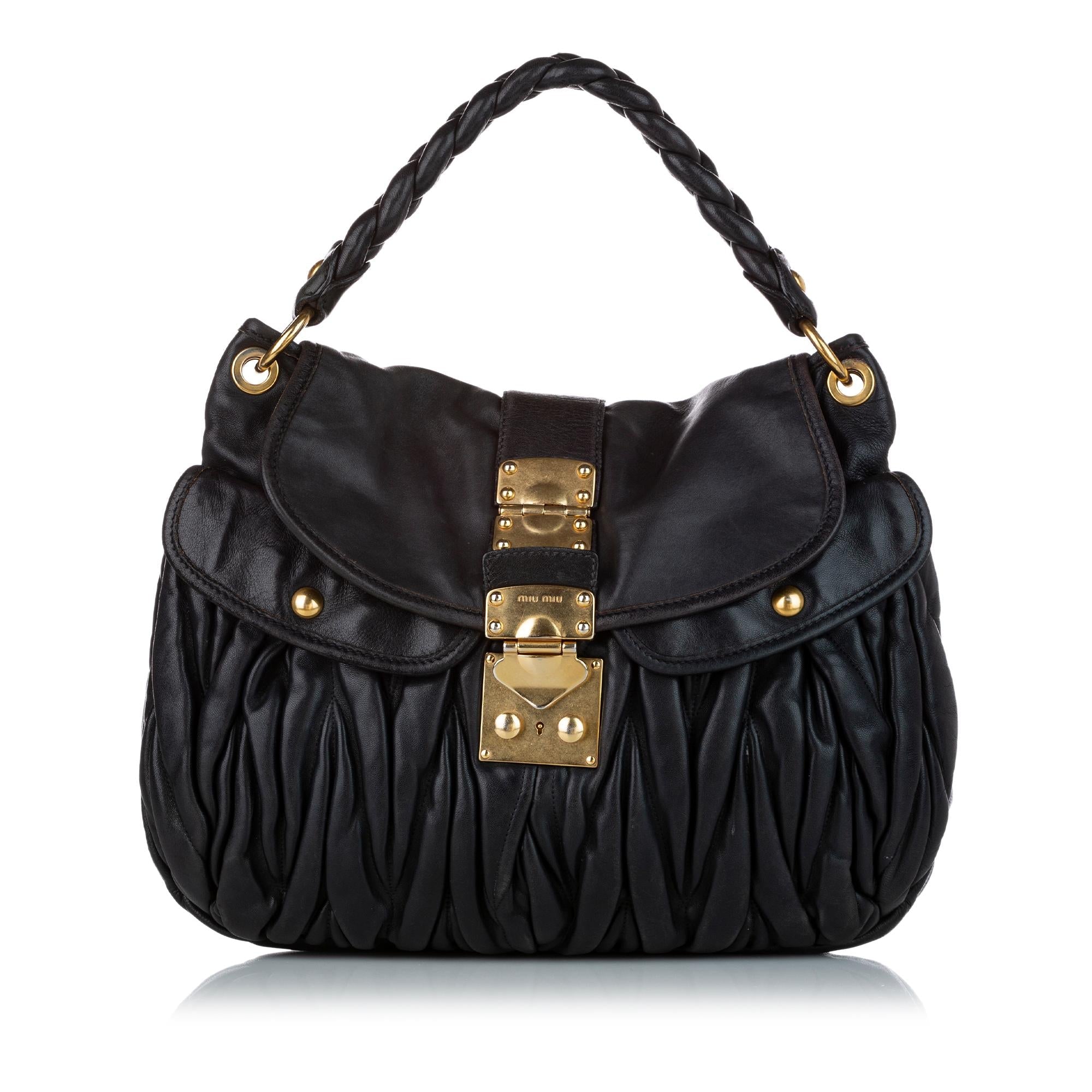 Miu Miu Coffer Leather Satchel (SHG-27025)