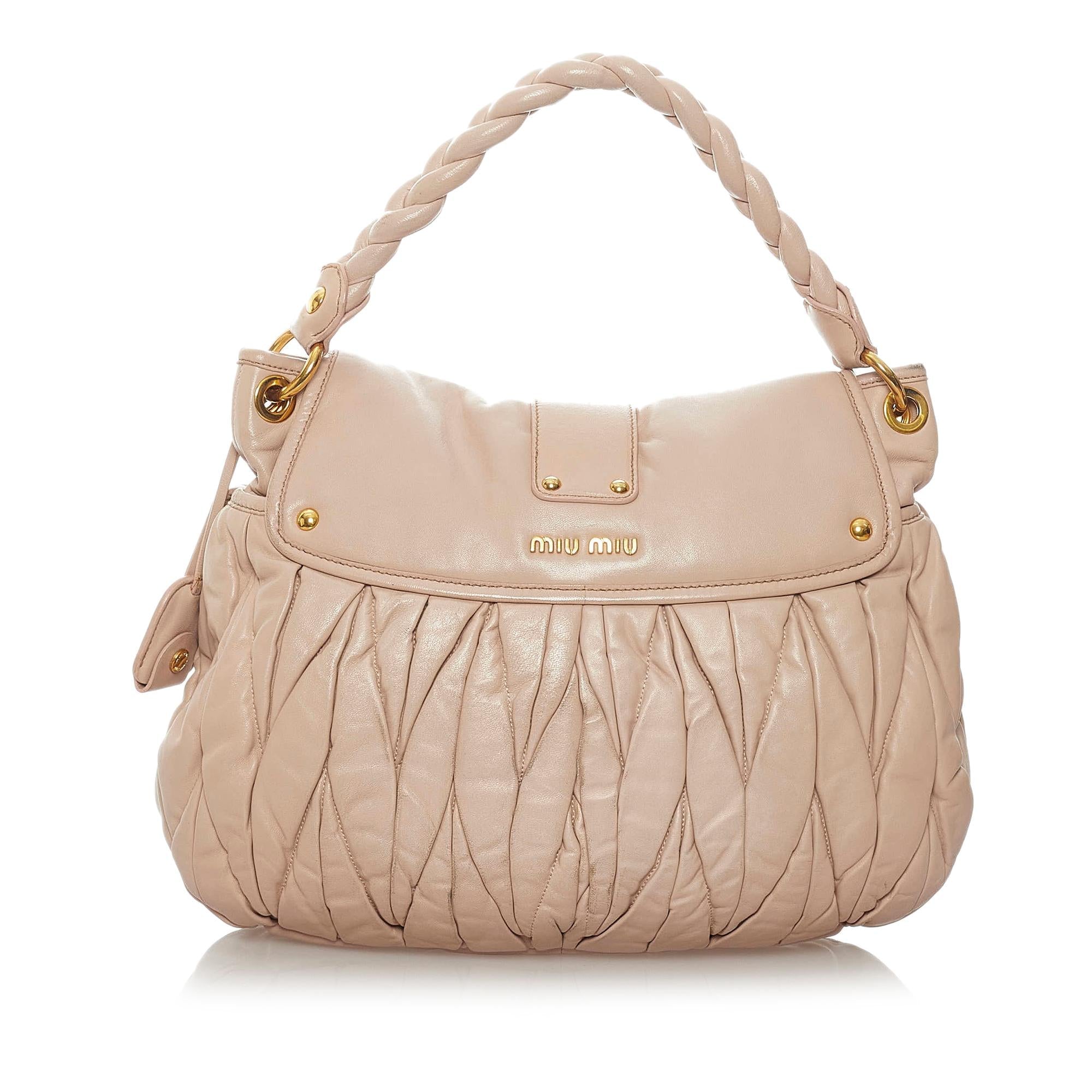Miu Miu Coffer Leather Satchel (SHG-28285)