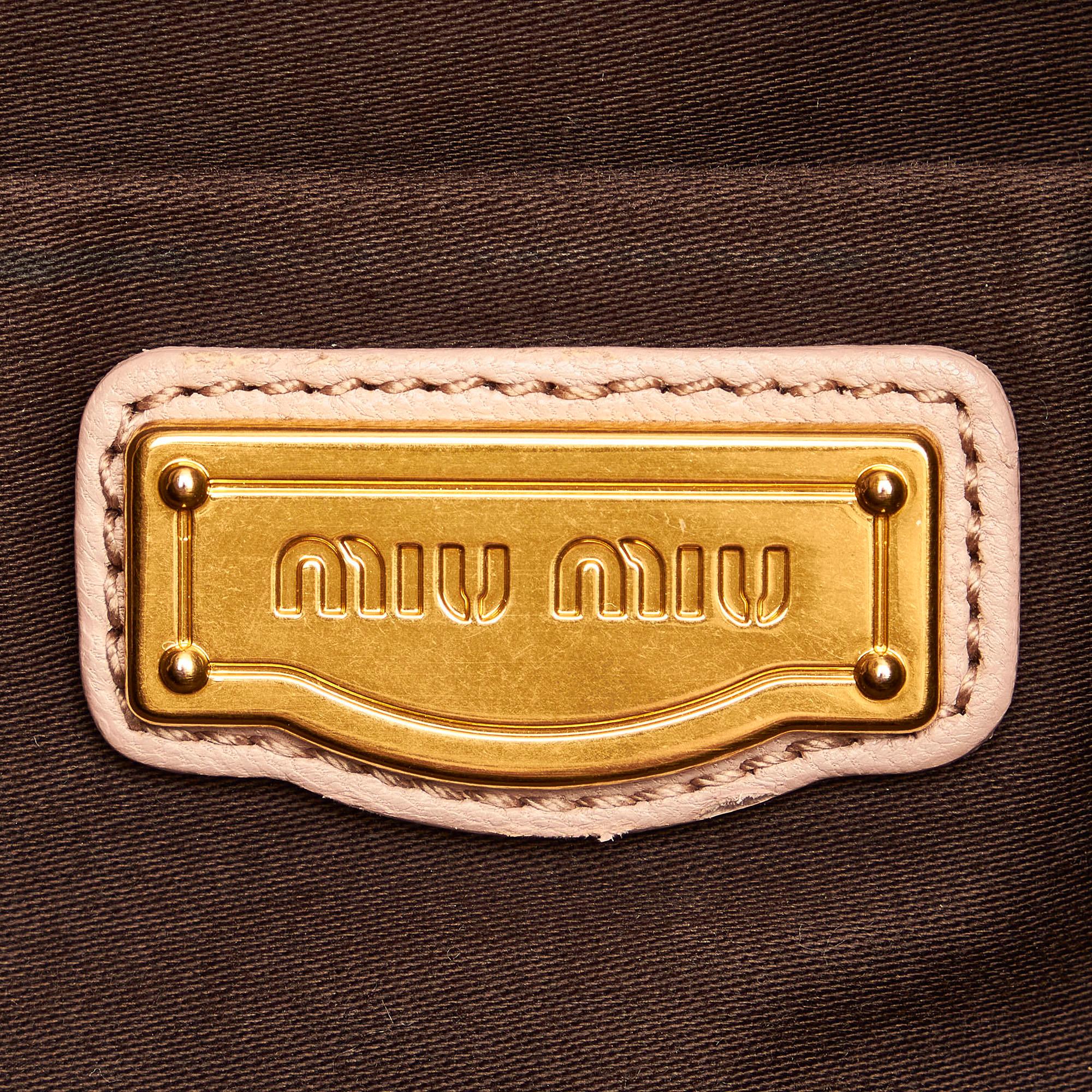 Miu Miu Coffer Leather Satchel (SHG-28285)