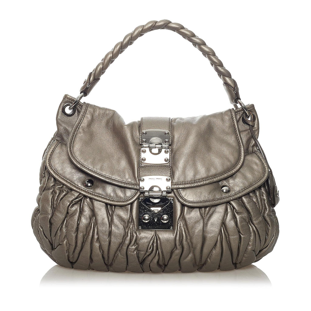 Miu Miu Coffer Leather Satchel (SHG-29281)