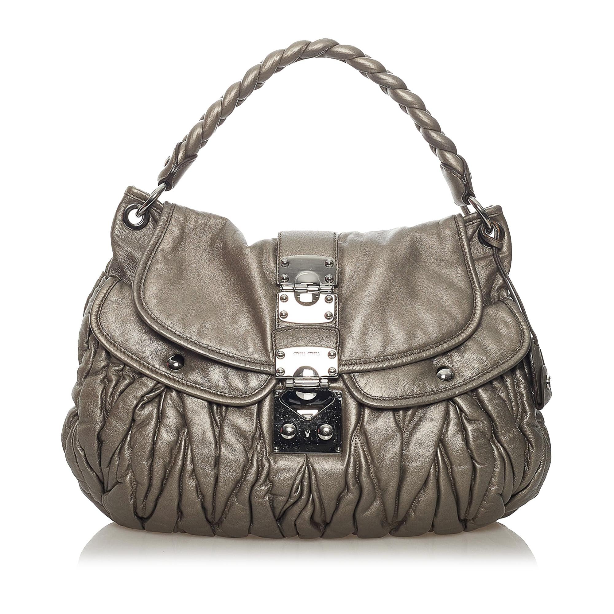 Miu Miu Coffer Leather Satchel (SHG-29281)