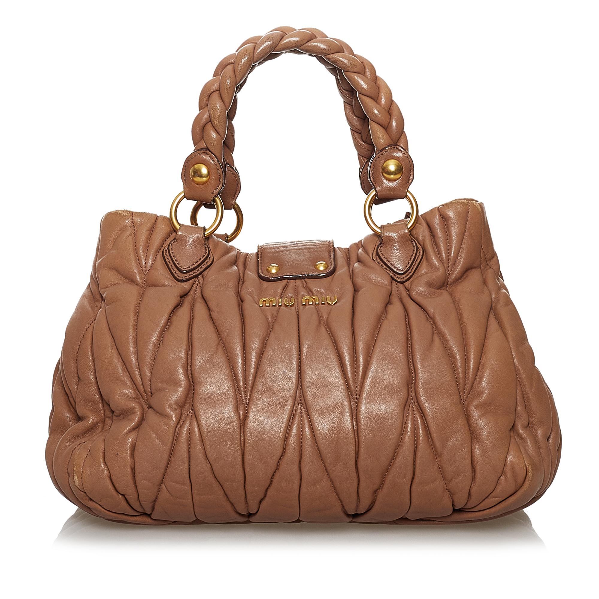 Miu Miu Coffer Leather Satchel (SHG-30139)