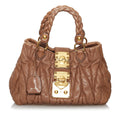 Miu Miu Coffer Leather Satchel (SHG-30139)