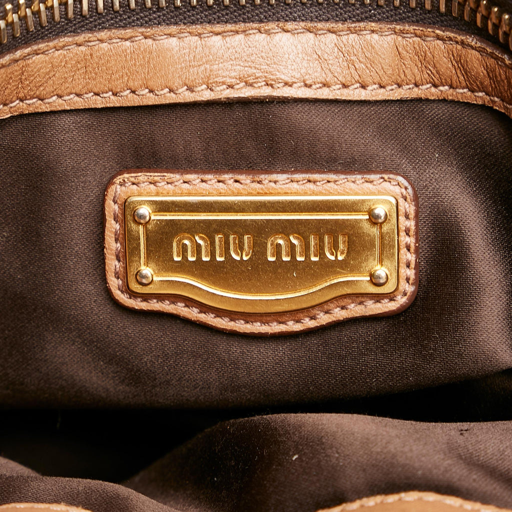 Miu Miu Coffer Leather Satchel (SHG-30139)