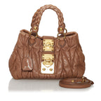 Miu Miu Coffer Leather Satchel (SHG-30139)