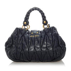 Miu Miu Coffer Leather Satchel (SHG-30810)