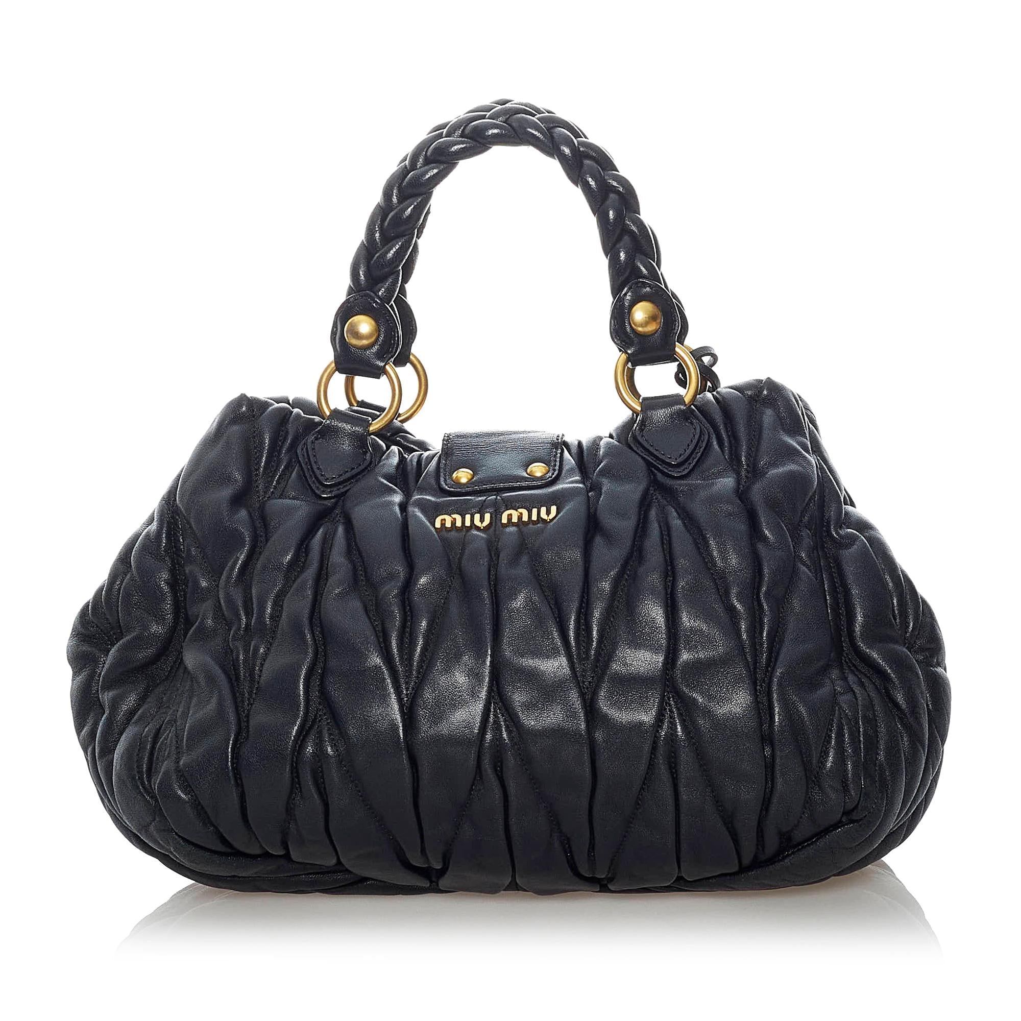 Miu Miu Coffer Leather Satchel (SHG-30810)