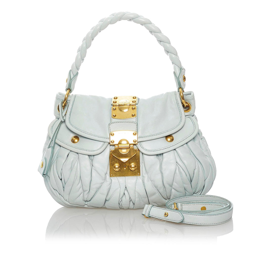 Miu Miu Coffer Leather Satchel (SHG-30821)