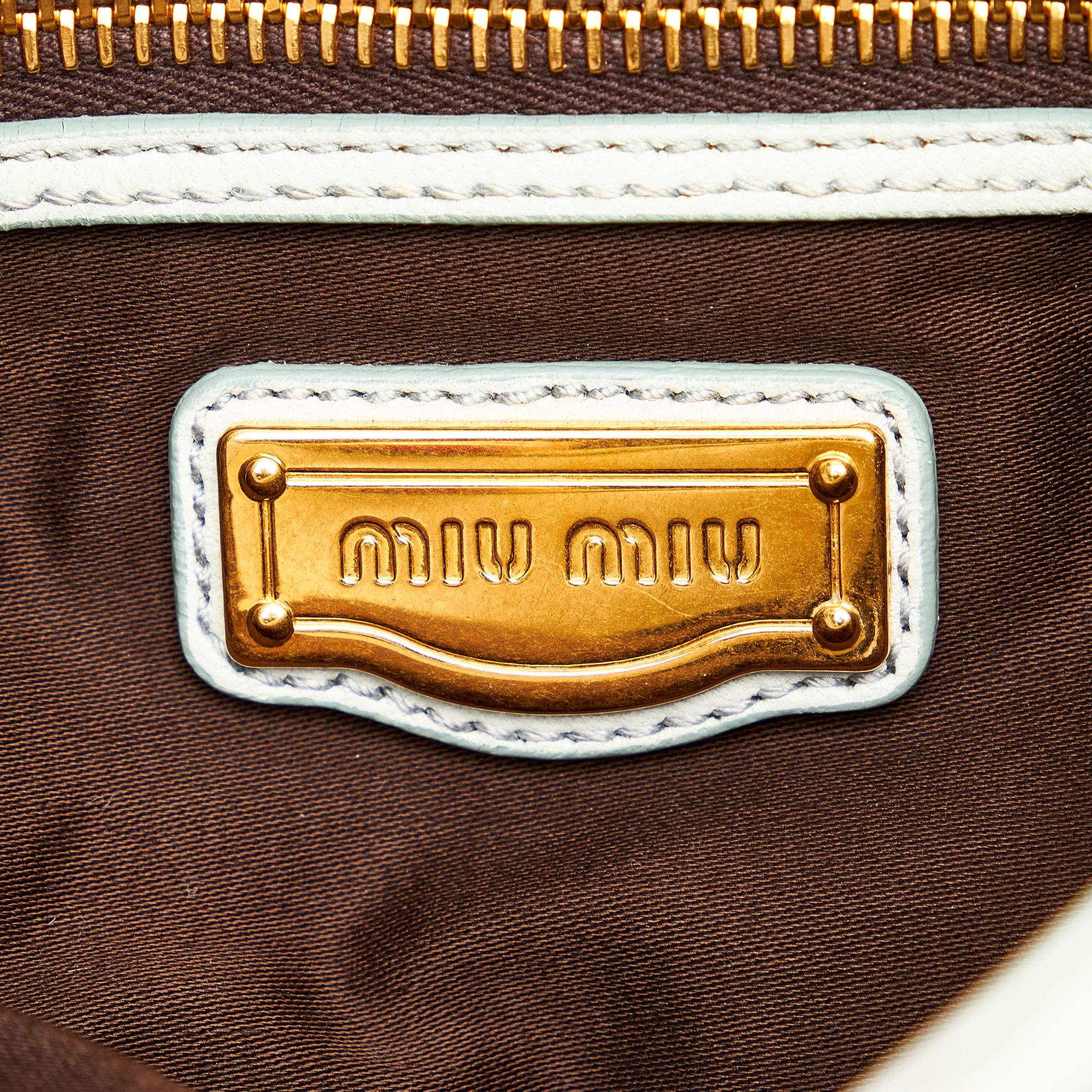 Miu Miu Coffer Leather Satchel (SHG-30821)