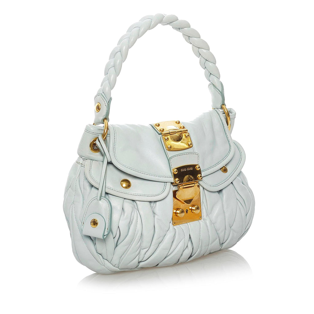 Miu Miu Coffer Leather Satchel (SHG-30821)