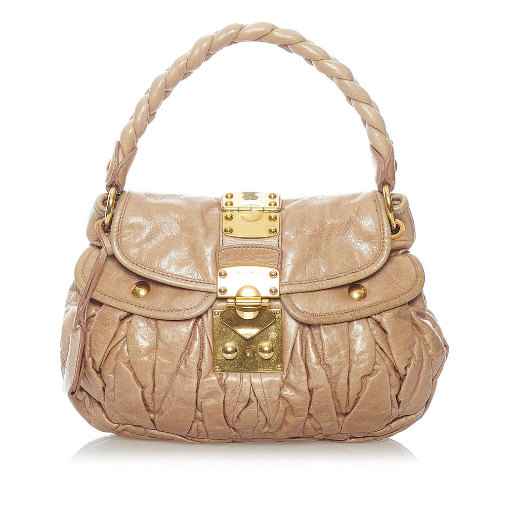 Miu Miu Coffer Leather Satchel (SHG-30877)