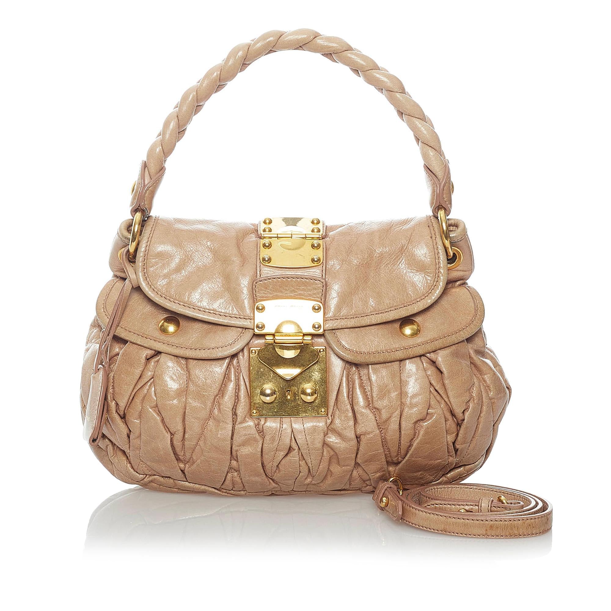 Miu Miu Coffer Leather Satchel (SHG-30877)