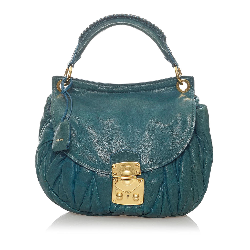 Miu Miu Coffer Leather Satchel (SHG-30895)