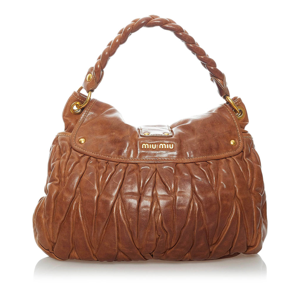 Miu Miu Coffer Leather Satchel (SHG-30901)