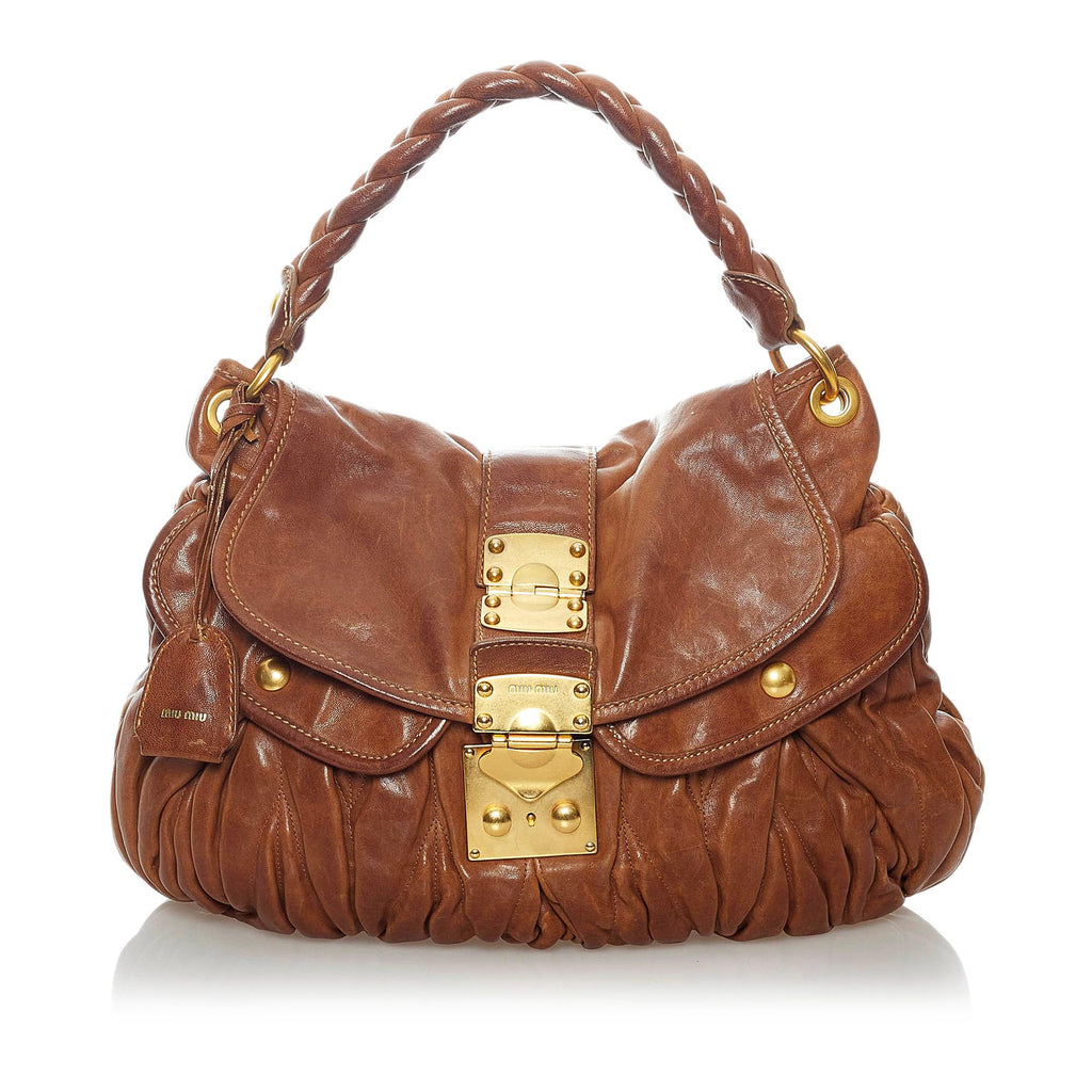 Miu Miu Coffer Leather Satchel (SHG-30901)