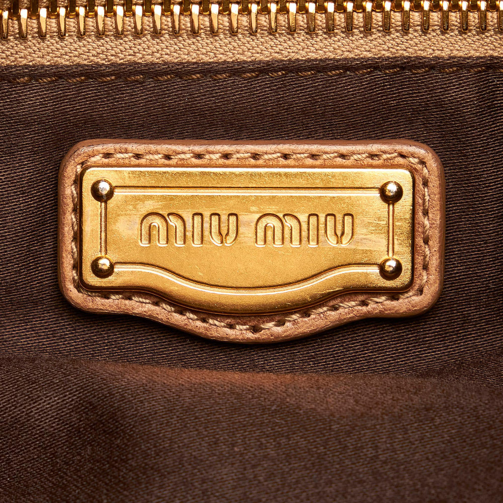 Miu Miu Coffer Leather Satchel (SHG-30901)