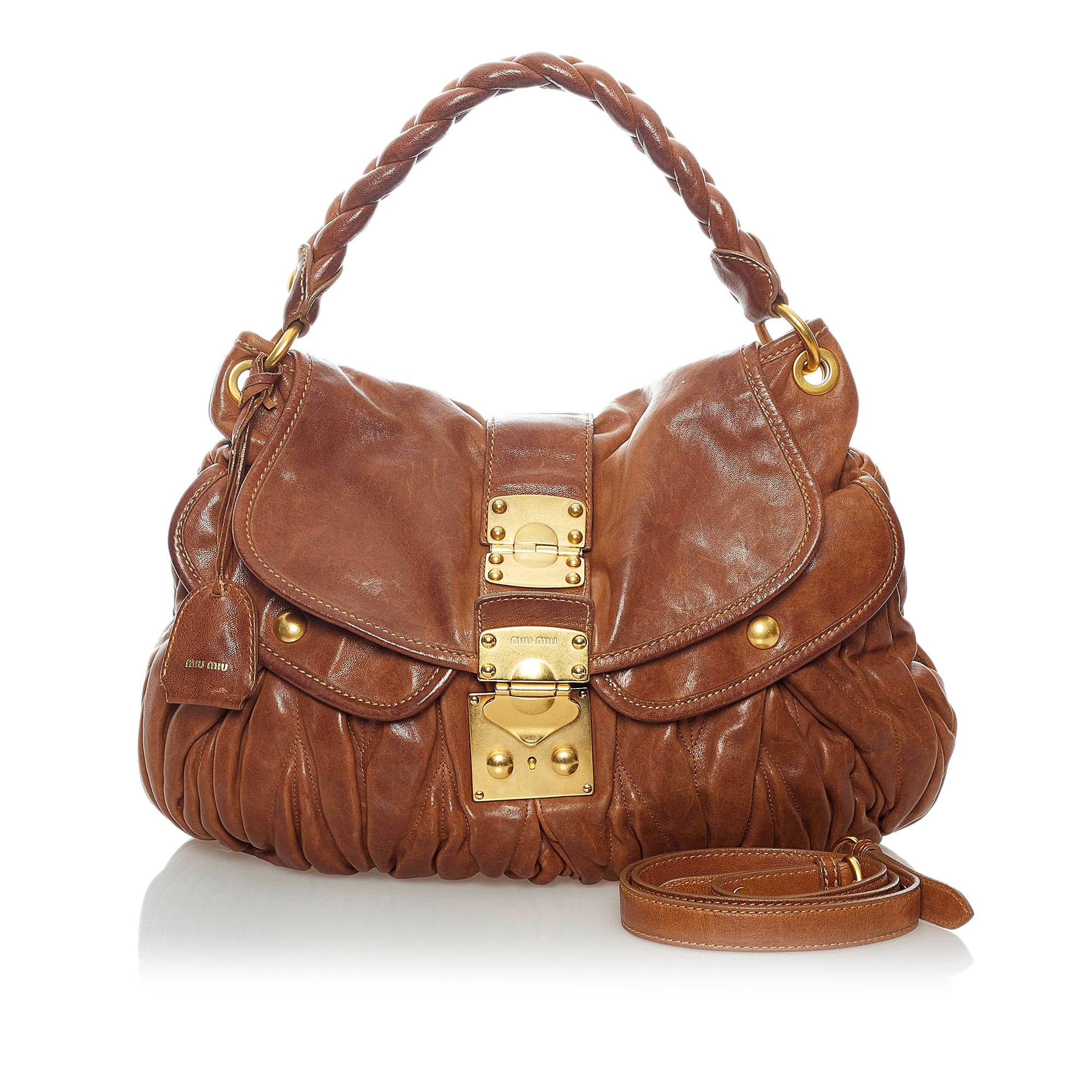 Miu Miu Coffer Leather Satchel (SHG-30901)