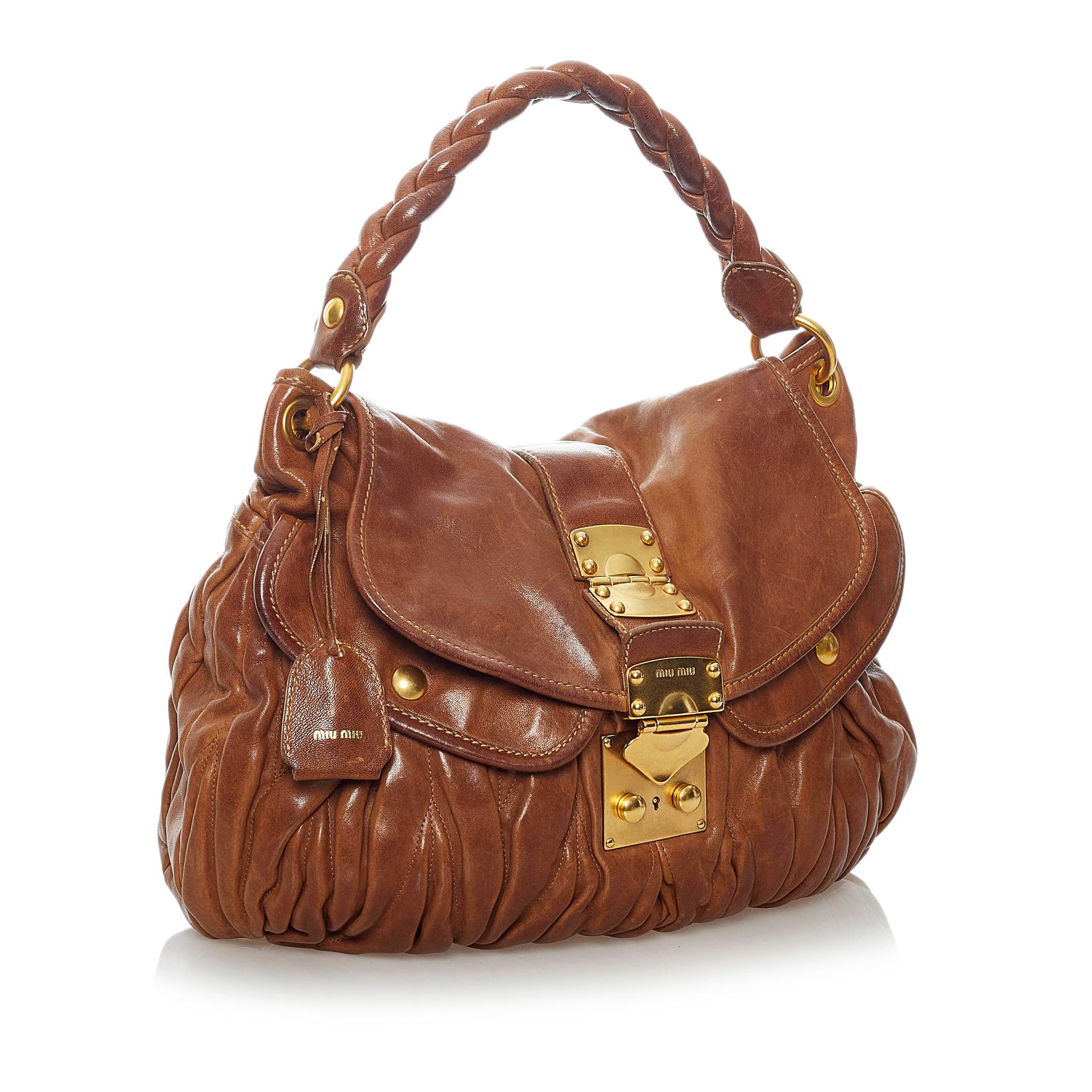 Miu Miu Coffer Leather Satchel (SHG-30901)