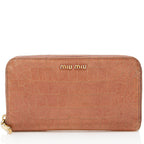 Miu Miu Croc Embossed St. Coco Lux Zip Wallet (SHF-18954)