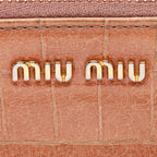 Miu Miu Croc Embossed St. Coco Lux Zip Wallet (SHF-18954)