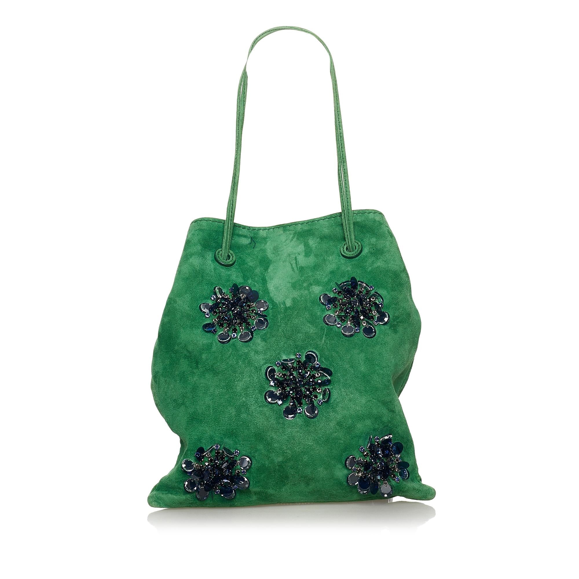 Miu Miu Embellished Leather Handbag (SHG-30619)