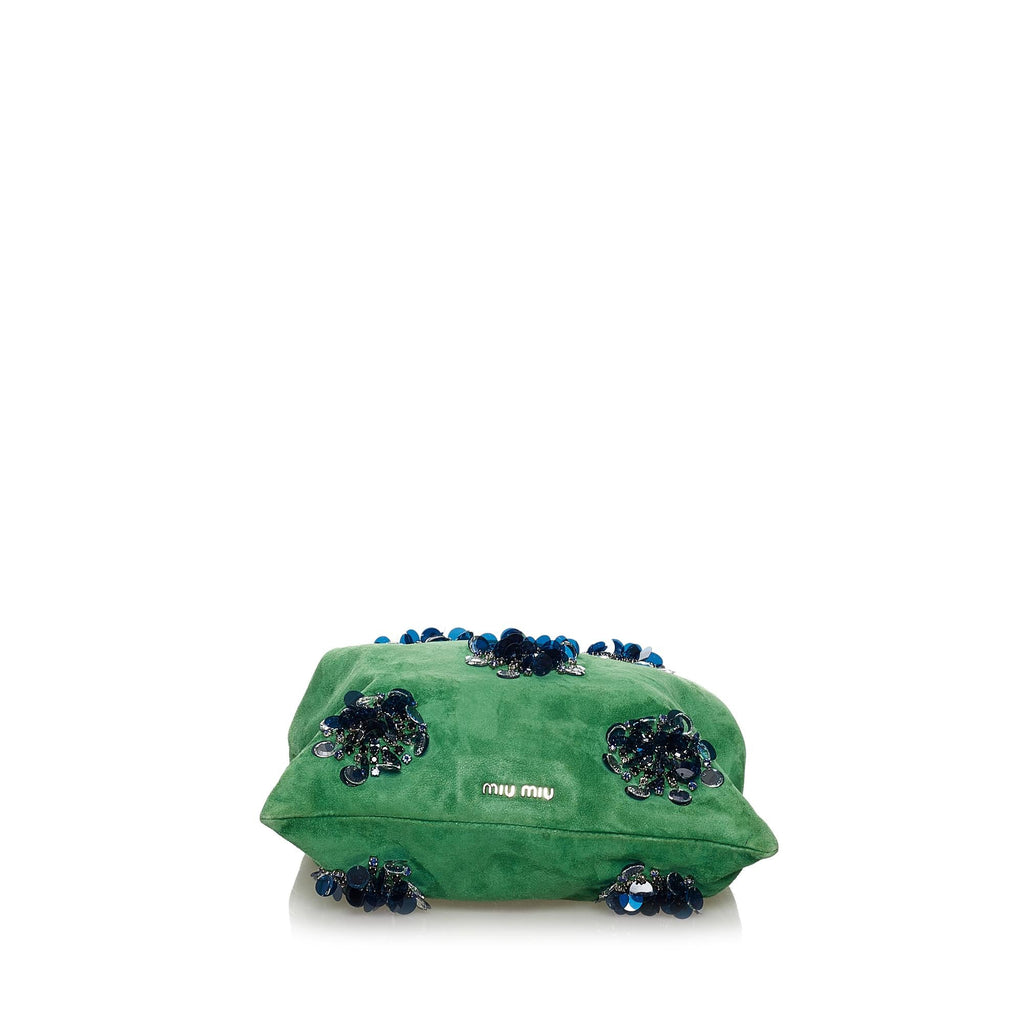 Miu Miu Embellished Leather Handbag (SHG-30619)