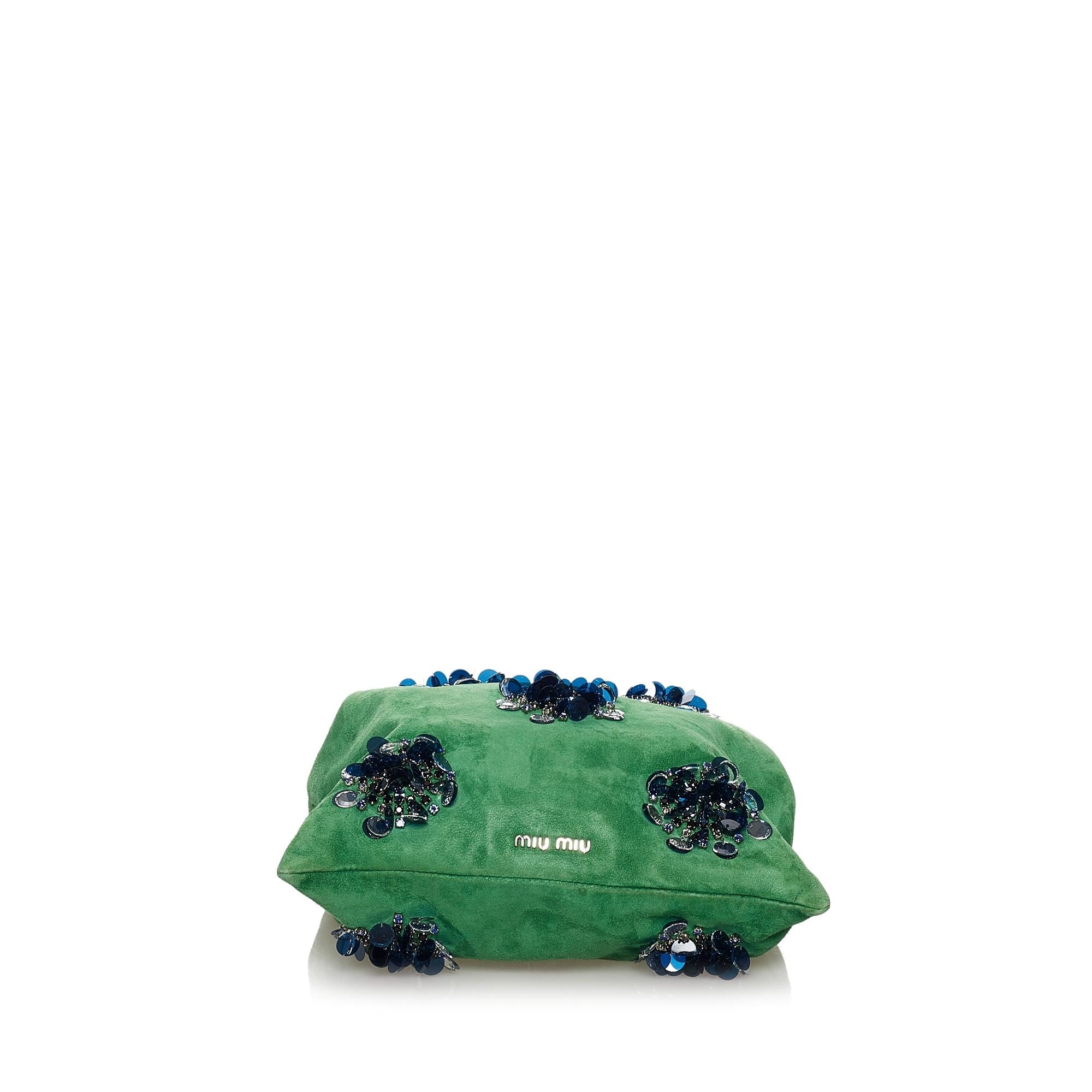 Miu Miu Embellished Leather Handbag (SHG-30619)
