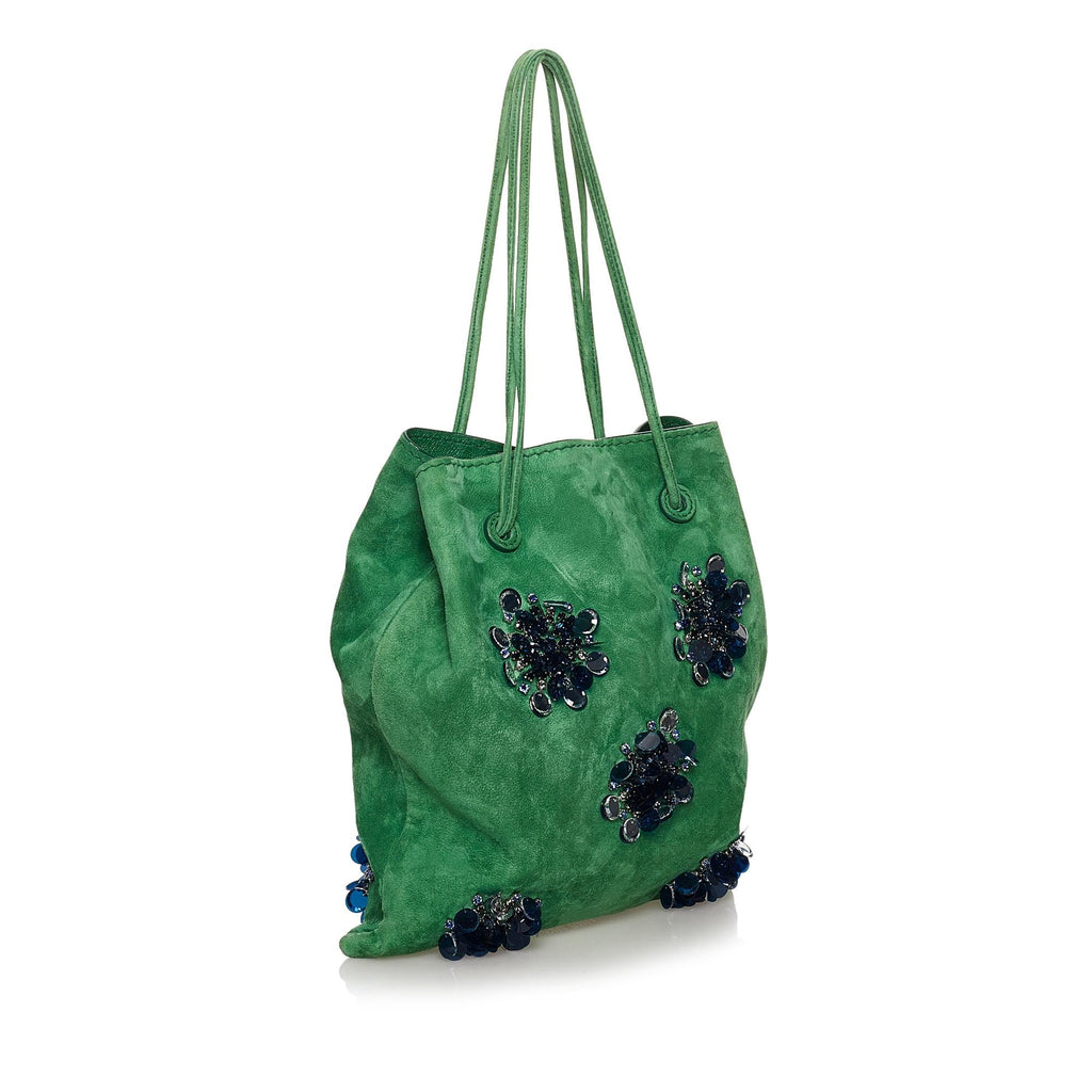 Miu Miu Embellished Leather Handbag (SHG-30619)