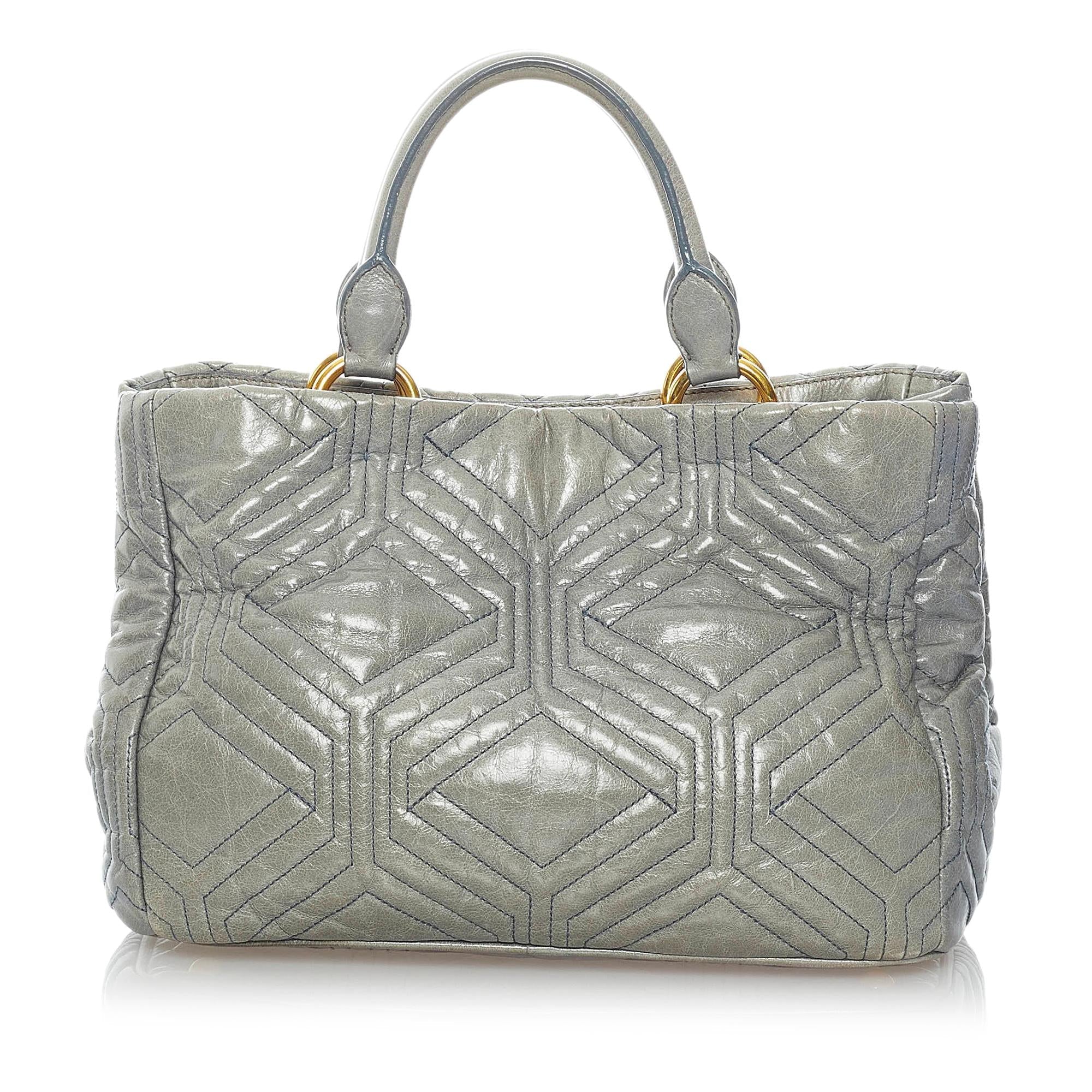Miu Miu Embossed Leather Satchel (SHG-31195)