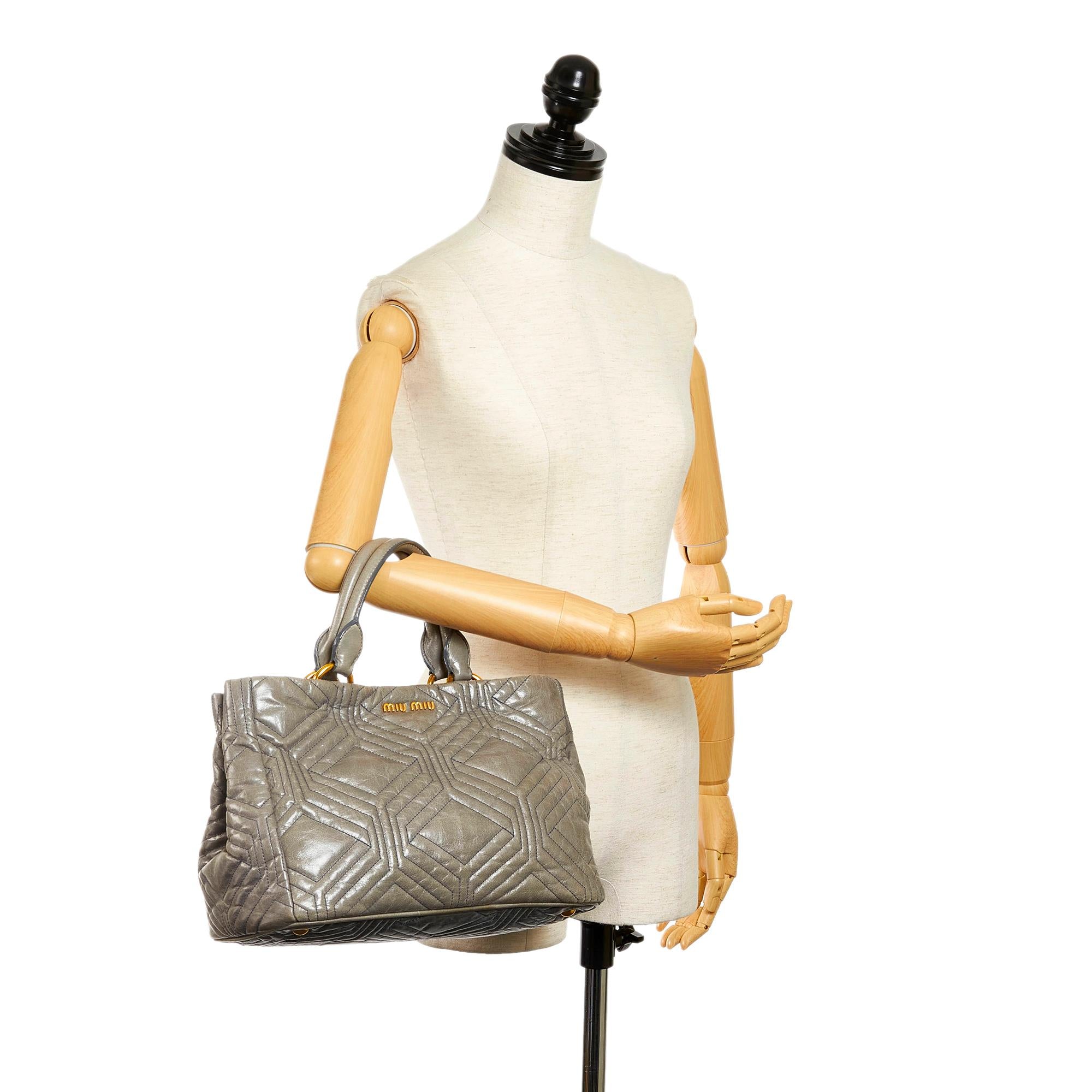 Miu Miu Embossed Leather Satchel (SHG-31195)