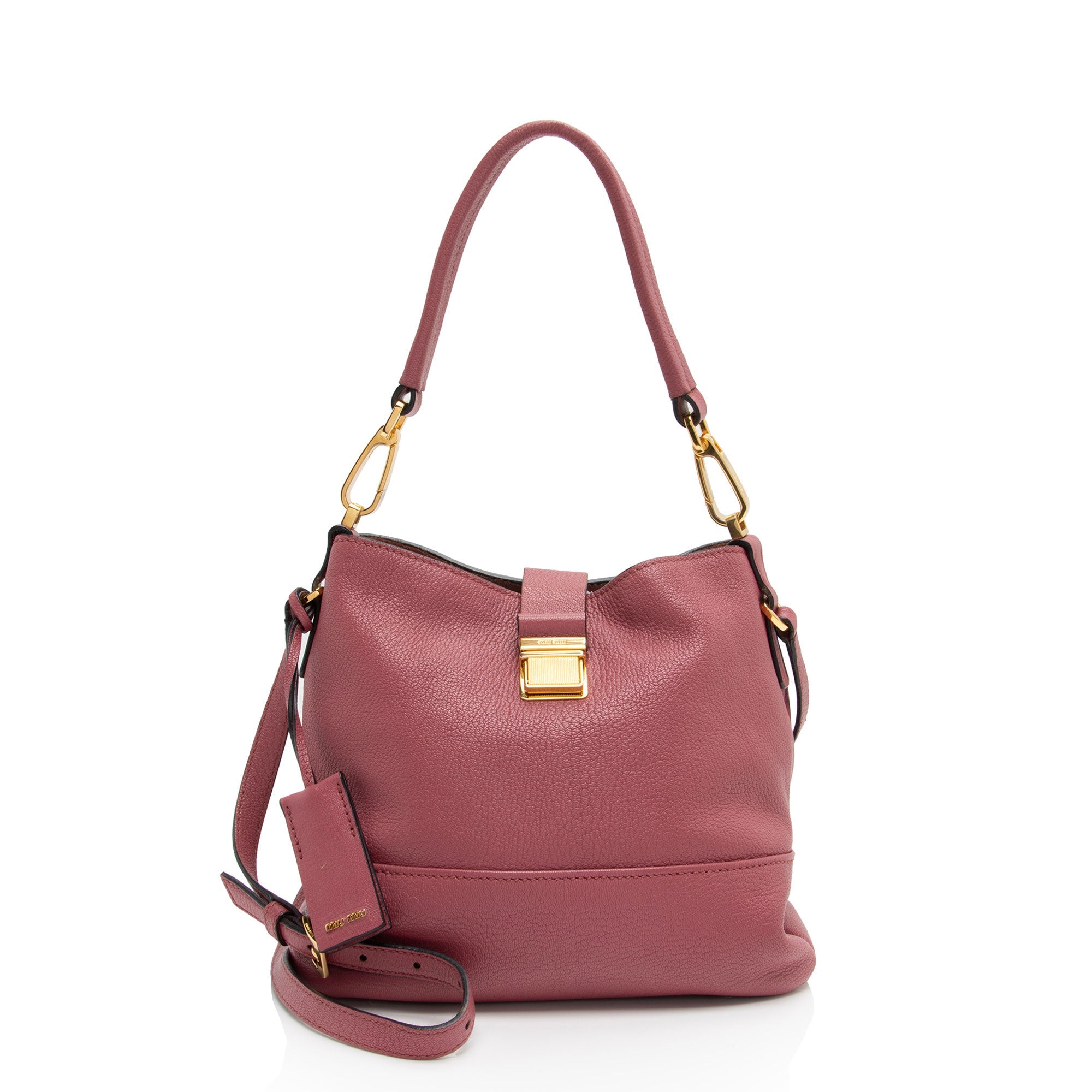 Miu Miu Goatskin Madras Hobo (SHF-PhWqD9)